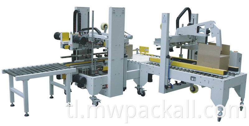 Adhesive Belt Sealing Machine /Presyo ng Carton Box Packing Machine Work With Strapping Machine